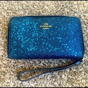 Coach midnight sparkle wristlet
